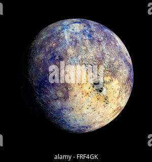 Mercury Planet Solar System Raum isoliert Abbildung Stockfoto
