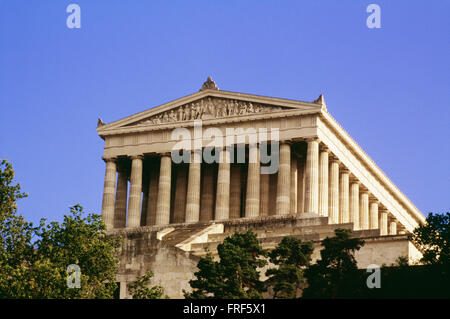 Halle der Walhalla bei Regensburg, Bayern, Deutschland Stockfoto