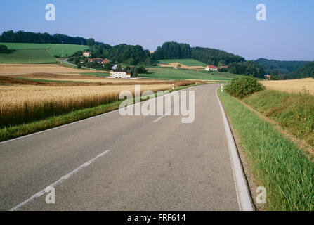 Straße durch eine ländliche Landschaft, Deutschland Stockfoto