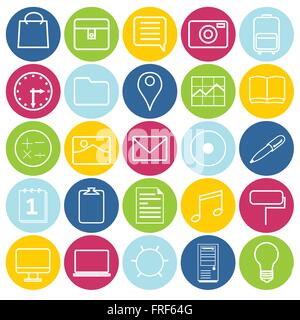 Büro-Symbole-set Stock Vektor