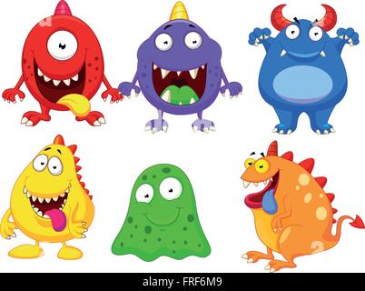Niedliche monster Sammlung Stock Vektor