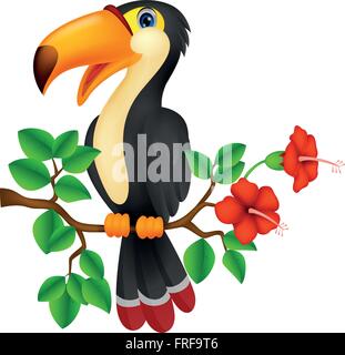 Cute toucan bird Cartoon Stock Vektor