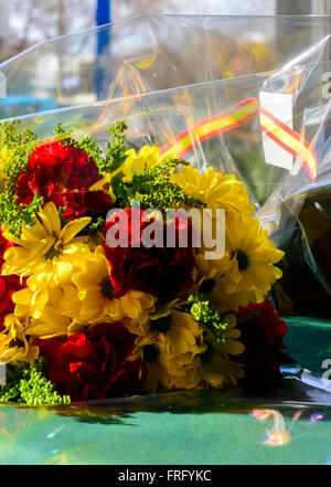 Terroranschlag in Belgien Hommage in Madrid, Spanien Stockfoto