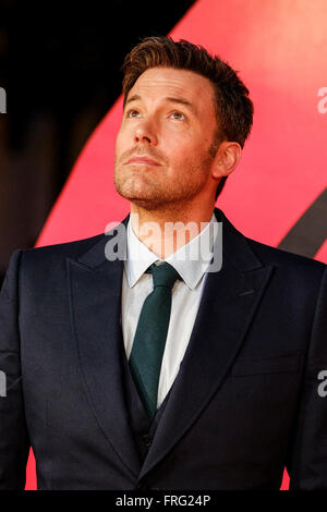 Die Europa-Premiere von BATMAN V SUPERMAN: Morgendämmerung der Gerechtigkeit auf 22.03.2016 am Empire & ODEON Leicester Square in London. Im Bild: Ben Affleck. . Stockfoto