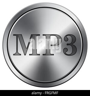 Metallische Symbol mit geschnitzten design Stockfoto