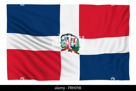Flagge der Dominikanischen Republik Stockfoto