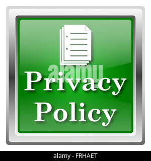 Metallische Symbol mit weißen Design auf grünem Hintergrund Stockfoto