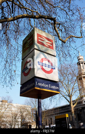 Euston Bahnhof Euston Road London UK Stockfoto