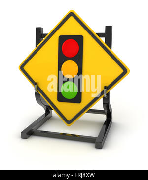 Straßenschild - traffic Licht, dies ist ein Computer generierten und 3d gerenderten Bild. Stockfoto