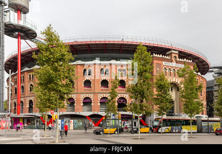 Stierkampfarena, Centro Comercial Las Arenas alten Platz der Stiere Stockfoto