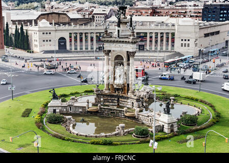 Placa De Espanya, Platz von Spanien, Barcelona, Spanien Stockfoto