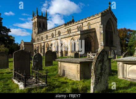 Die Kirche des Hl. Andreas, Aysgarth fällt, Wensleydale, Yorkshire Dales, England, UK. Stockfoto