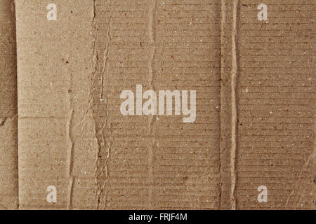 Nahaufnahme des braunen Karton Textur Stockfoto