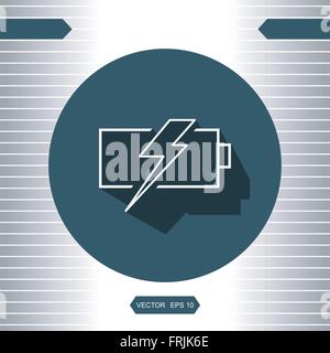 Aufladen des Akkus Stock Vektor