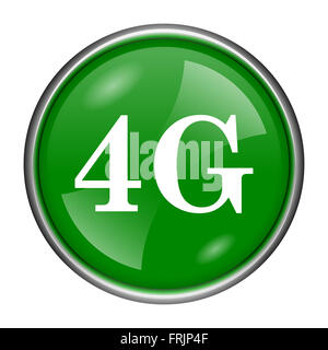 Grüne glänzende glänzende Symbol auf weißem Hintergrund Stockfoto