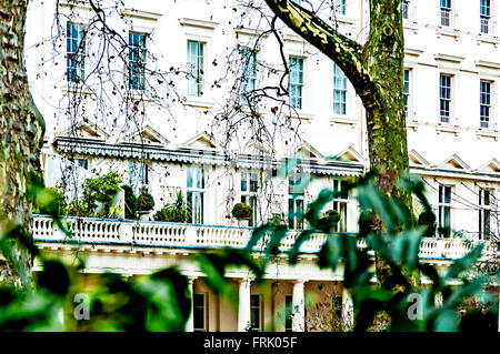 Häuser in Belgravia, London Stockfoto