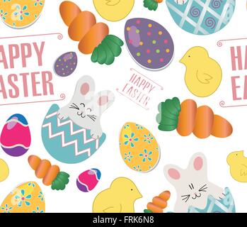 Süße Ostern Vektormuster Stock Vektor