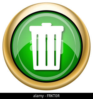 Glänzend glänzend grün und Gold Symbol - Internet-Button Stockfoto