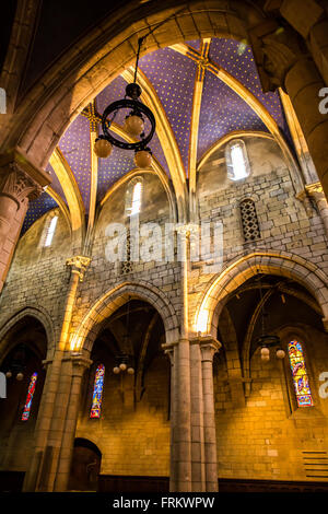 Kathedrale-Kirche, Innenraum - Neuchatel, Schweiz Stockfoto