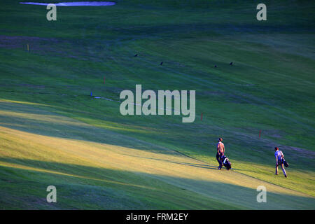 Golfplatz in der Nähe des Dolder Grand Hotel, Zürich, Schweiz Stockfoto