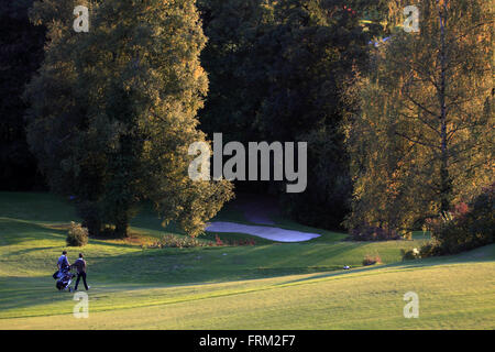 Golfplatz in der Nähe des Dolder Grand Hotel, Zürich, Schweiz Stockfoto