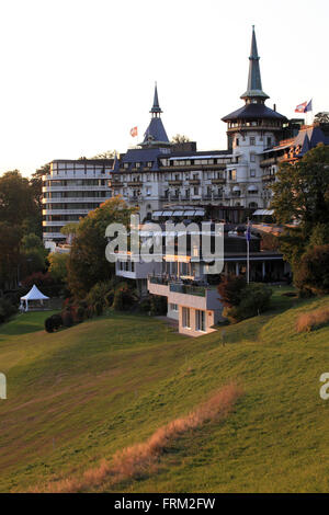 Außenansicht des Dolder Grand Hotel, Zürich, Schweiz Stockfoto