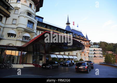 Außenansicht des Dolder Grand Hotel, Zürich, Schweiz Stockfoto