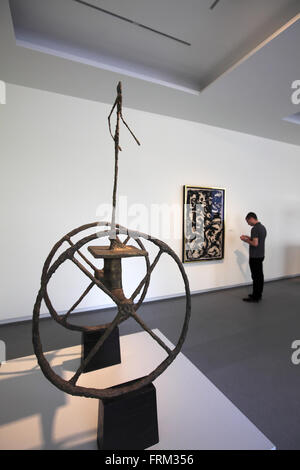 Der Wagen von Alberto Giacometti im Kunsthaus Zürich Museum der schönen Künste, Zürich anzeigen Stockfoto