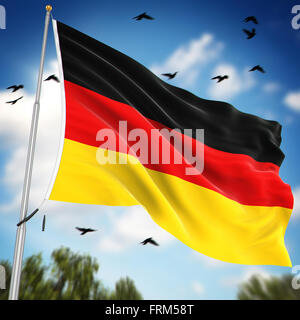 Flagge Deutschlands, ist dies ein Computer generierten und 3d gerenderten Bild. Stockfoto