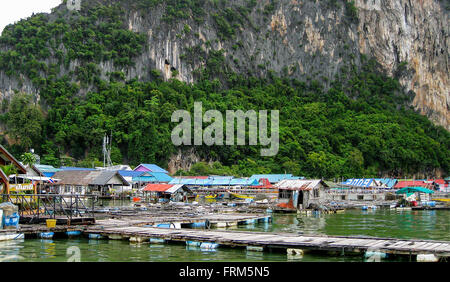 Kho Panyi Dorf ist eine muslimische Fischerdorf in Phang Nga Provinz in Thailand. Stockfoto