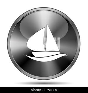 Glossy glänzend Glas Symbol auf weißem Hintergrund Stockfoto