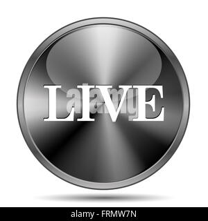Glossy glänzend Glas Symbol auf weißem Hintergrund Stockfoto