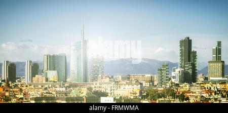 Milan (Milano) mit neuen Wolkenkratzer skyline Stockfoto