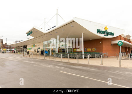 Morrisons frisches Aussehen Shop, Eccles. Stockfoto