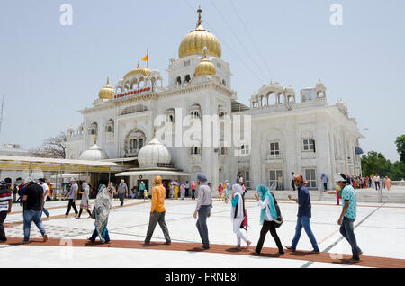 Gurdwara Bangla Sahib; Sikh-Tempel, New Delhi, Indien, Stockfoto