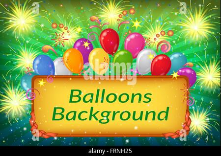 Urlaub-Hintergrund mit Luftballons Stock Vektor