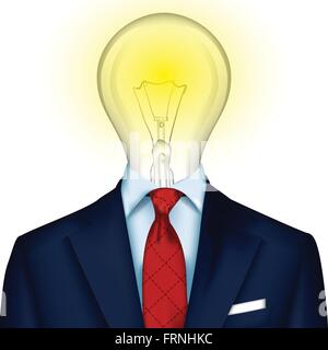 Idee, Smoking Vektor Hintergrund mit Glühbirne, Vektor Stock Vektor