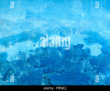Grunge blau gestrichenen Wand Textur Stockfoto