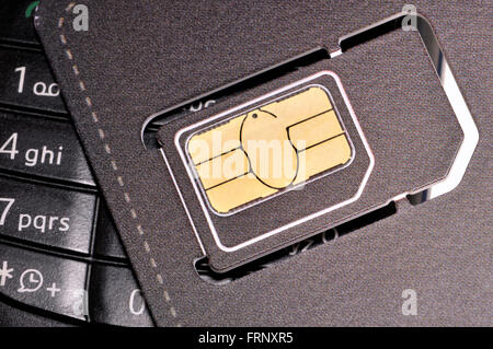 Smartphone Sim-Karte (Vodafone) Stockfoto