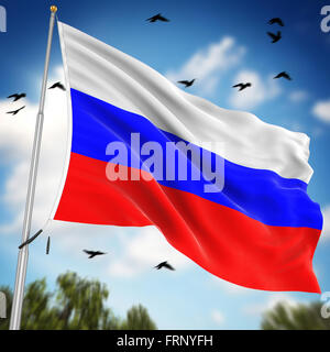 Flagge von Russland, ist dies ein Computer generierten und 3d gerenderten Bild. Stockfoto