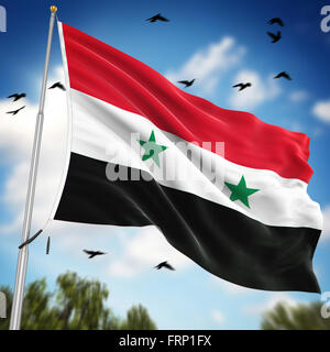 Flagge Syriens, ist dies ein Computer generierten und 3d gerenderten Bild. Stockfoto