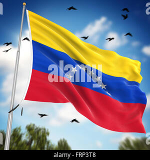 Flagge Venezuelas, ist dies ein Computer generierten und 3d gerenderten Bild. Stockfoto