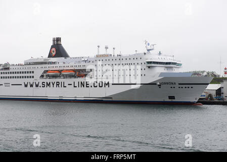 MS Norröna in Torshavn auf den Färöer Inseln Stockfoto