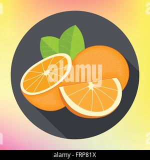 Süßorangen flache Vektor icon Stock Vektor
