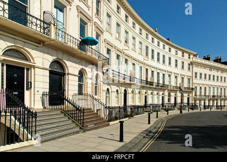 Terrassenförmig angelegten Häuser in Brighton und Hove, UK Stockfoto