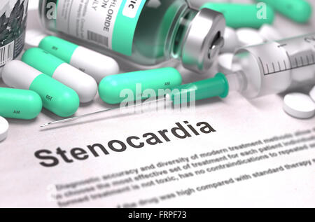 Stenokardie Diagnose. Medizinisches Konzept. Stockfoto