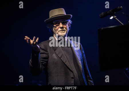 Mailand, Italien. 23. März 2016. Francesco De Gregori führt live auf Alcatraz in Mailand, Italien, am 23. März 2016 Credit: Mairo Cinquetti/Alamy Live News Stockfoto