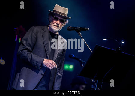 Mailand, Italien. 23. März 2016. Francesco De Gregori führt live auf Alcatraz in Mailand, Italien, am 23. März 2016 Credit: Mairo Cinquetti/Alamy Live News Stockfoto
