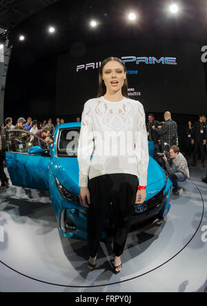 New York, USA. 23. März 2016. Coco Rocha besucht Präsentation des Toyota Prius Prime 2017 auf New York International Auto Show im Jacob Javits Center Credit: Lev Radin/Alamy Live-Nachrichten Stockfoto