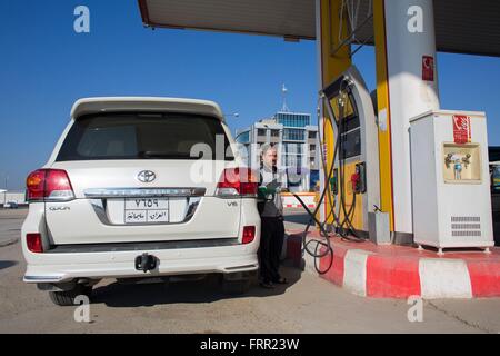 Tankstelle im Nordirak Stockfoto